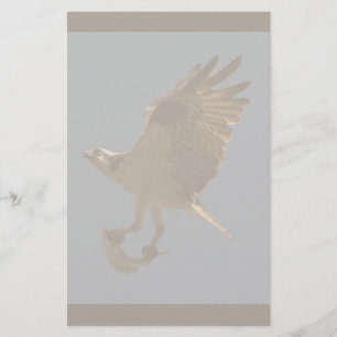 Osprey met visbakkerij briefpapier