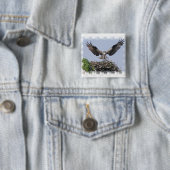 Osprey Nest Pin Vierkante Button 5,1 Cm (In situ)