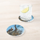 Osprey on the Nest Abstract Impressionism Zandsteen Onderzetter (Zijkant)