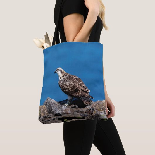 Osprey op de rotsen tote bag (Dichtbij)