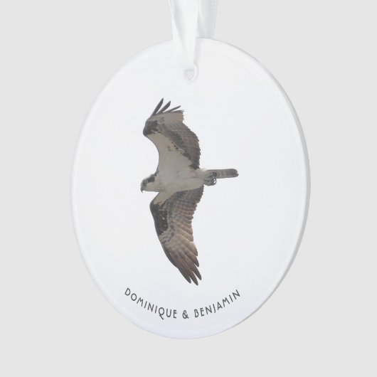 Osprey Ornament with Any Names Place Year (voorkant)