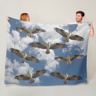Osprey parade aan de hemel fleece deken