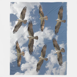 Osprey parade aan de hemel fleece deken