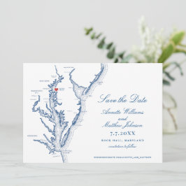 Osprey Point Inn Rock Hall MD Elegante bruiloft Save The Date