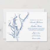 Osprey Point Rock Hall MD Kaart Elegante bruiloft (Voorkant)