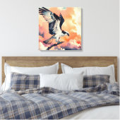 Osprey Stretches Canvas Afdruk (Insitu (Slaapkamer))