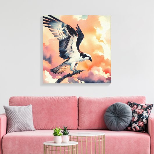Osprey Stretches Canvas Afdruk (Insitu (Woonkamer))