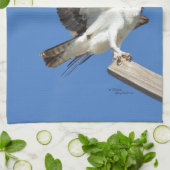 Osprey stretching wings Kitchen Towel Theedoek (Gevouwen)