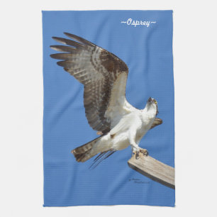 Osprey stretching wings Kitchen Towel Theedoek