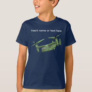 Osprey-vliegtuig met ruimte voor naam t-shirt