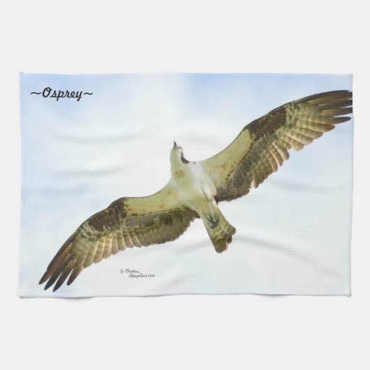 Osprey vogel vliegen Keuken Handdoek (Horizontaal)