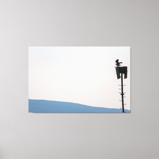 Osprey voor de berg Desert Island, Maine Canvas Afdruk (Voorkant)