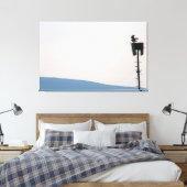 Osprey voor de berg Desert Island, Maine Canvas Afdruk (Insitu (Slaapkamer))