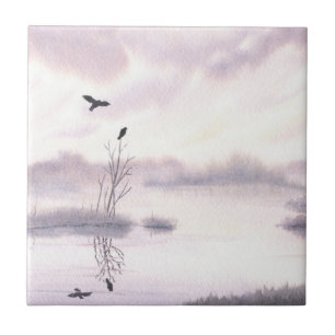 Ospreys in Dawn Tile Tegeltje
