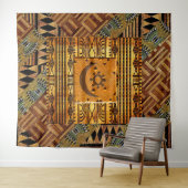 OSRAM NE NSOROMA Tribal Motif Patroon Wandkleed (In Situ (horizontaal))