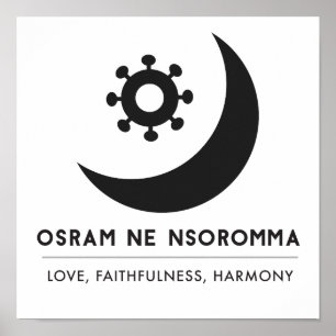 Osram ne nsoromma   liefde, trouw, harmonie poster