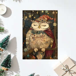 Osric the Owl | Woodland Whimsy  Feestdagenkaart