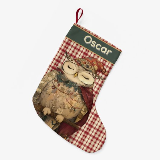 Osric the Owl | Woodland Whimsy  Kleine Kerstsok (Voorkant (Hangend))