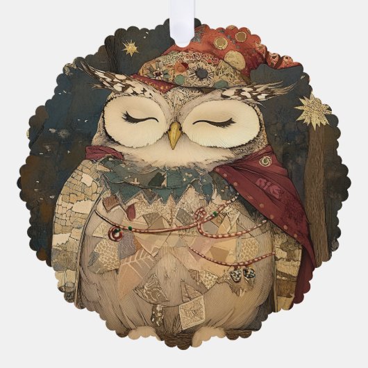 Osric the Owl | Woodland Whimsy  Ornament Kaart (Voorkant)