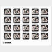 Oss met passie Braziliaanse Jiu Jitsu Martial Arts Vierkante Sticker (Vel)