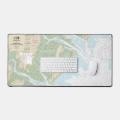 Ossabaw en St Catherines geluiden nautische kaart Bureaumat (Keyboard & Muis)