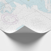 Ossabaw en St Catherines geluiden nautische kaart Cadeaupapier (Hoek)