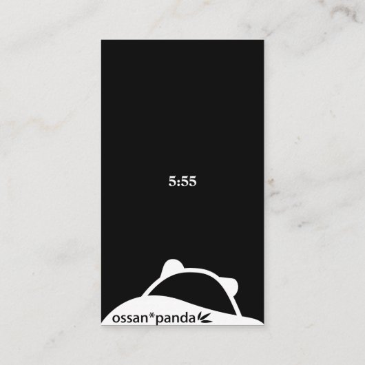 ossan*panda bear message  visitekaartje (Achterkant)