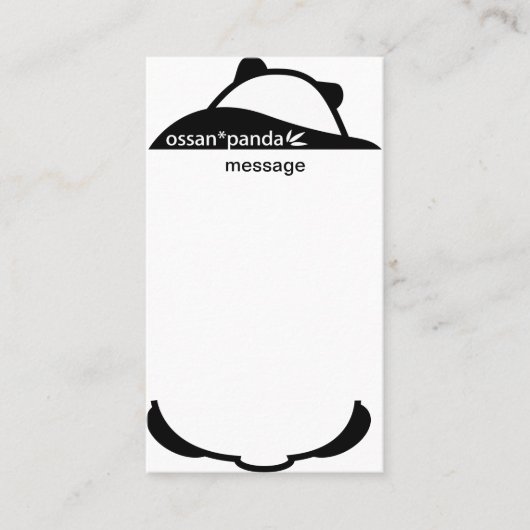 ossan*panda bear message  visitekaartje (Voorkant)