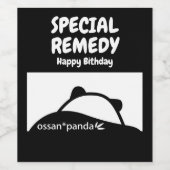 ossan*panda beer bijzonder middel wijn etiket (Enkel label)