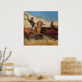 “Ossen naar de markt” Westerse kunst van Maynard D Poster (Keuken)