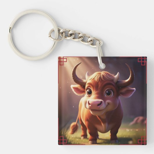 Ossen Sterrenbeeld  Sleutelhanger (Voorkant)
