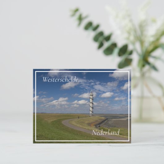 Ossenisse Radar Tower, Zeeland, Nederland Briefkaart (Staand voorkant)