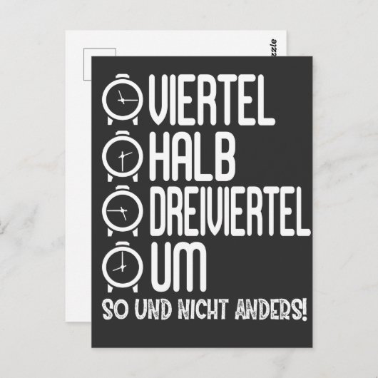 Ossi Ostdeutsche Uhrzeit Ossi Viertel Halb Um Uhr Briefkaart (Voorkant / Achterkant)
