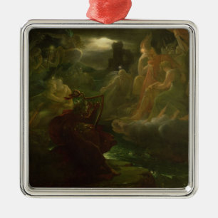Ossian Conjving the Spirits of the River Metalen Ornament