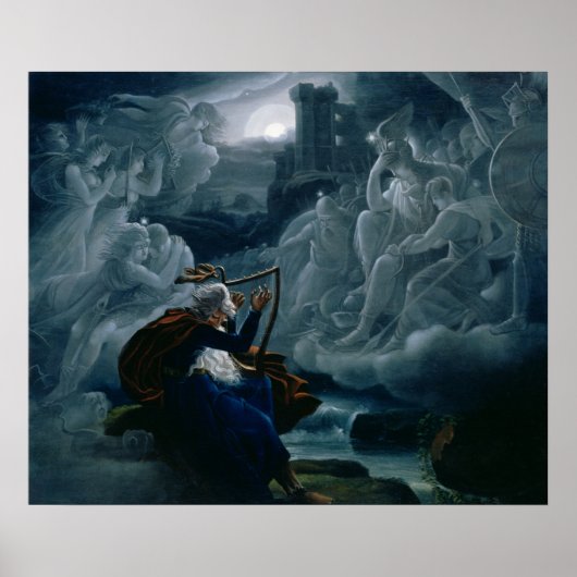 Ossian gooit de gedistilleerde drank omhoog poster (Voorkant)