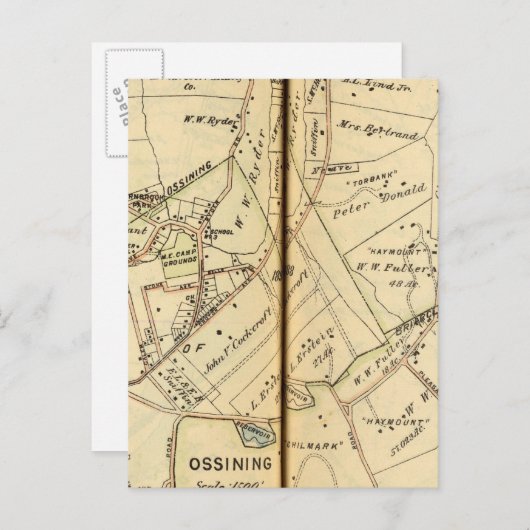Ossining, New York Briefkaart (Voorkant / Achterkant)