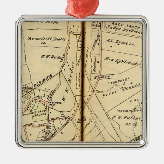 Ossining, New York Metalen Ornament (Voorkant)