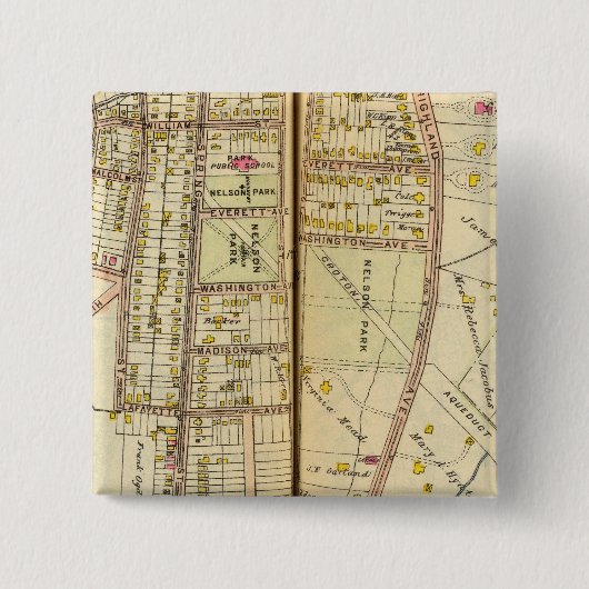 Ossining, New York Vierkante Button 5,1 Cm (Voorkant)