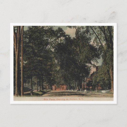 Ossining op de Hudson, Ellis Place Uitzicht, 1907 Briefkaart (Voorkant)