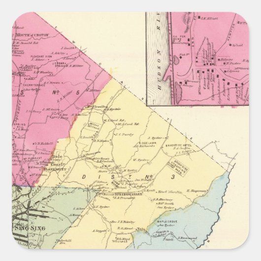 Ossining, Sparta Vierkante Sticker (Voorkant)