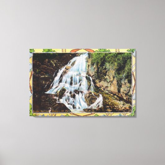 Ossipee Mountain Park Uitzicht van Bridal Veil Canvas Afdruk (Voorkant)