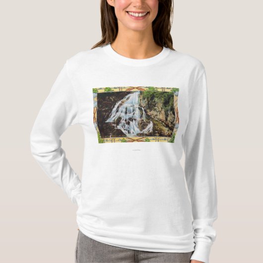 Ossipee Mountain Park Uitzicht van Bridal Veil T-shirt (Voorkant)