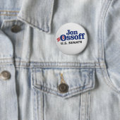 Ossoff 2026 Democraat Ronde Button 5,7 Cm (In situ)