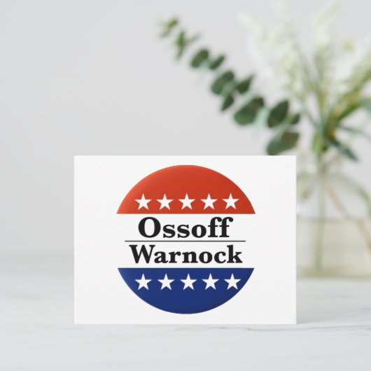 Ossoff Warnock Georgia start op Briefkaart (Staand voorkant)