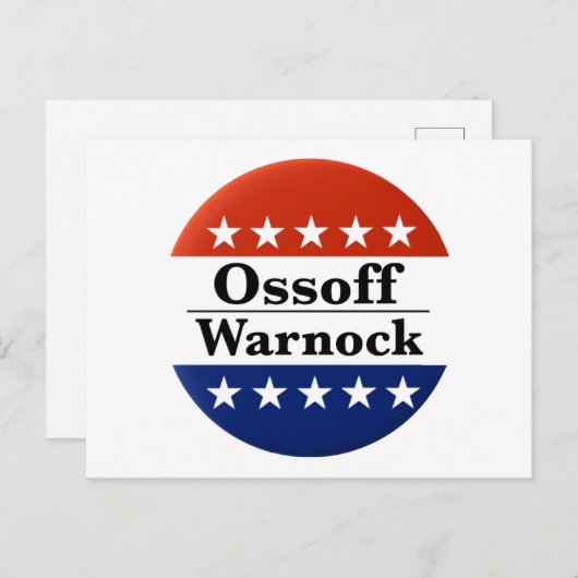 Ossoff Warnock Georgia start op Briefkaart (Voorkant / Achterkant)