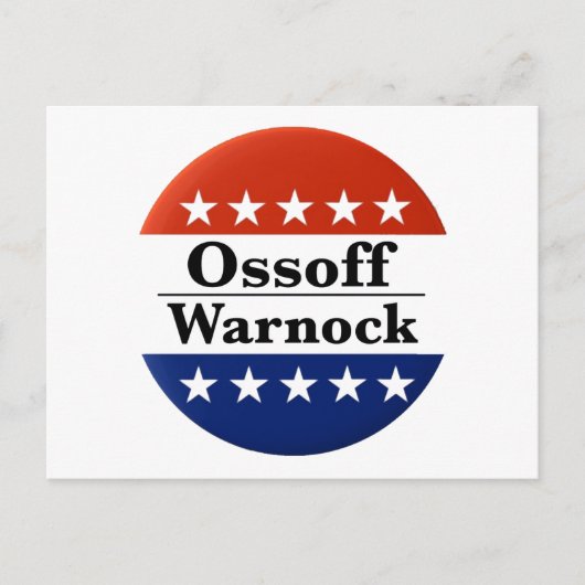 Ossoff Warnock Georgia start op Briefkaart (Voorkant)