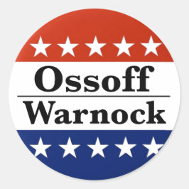 Ossoff Warnock Georgia start op Ronde Sticker