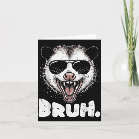 Ossum Face Bruh Funny Ssum Meme Humor Men Women Ki Kaart (Voorkant)