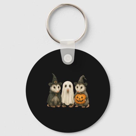 Ossum Halloween Ssum Witch Ghost Pumpkin Sleutelhanger (Voorkant)