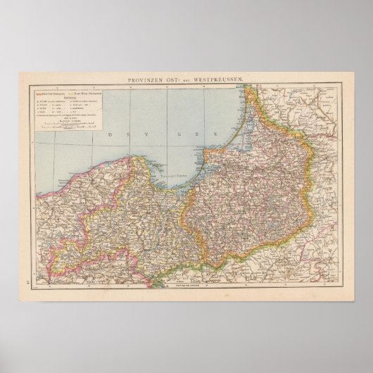 Ost u Westpreussen, Oost- en West-Pruisen Poster (Voorkant)